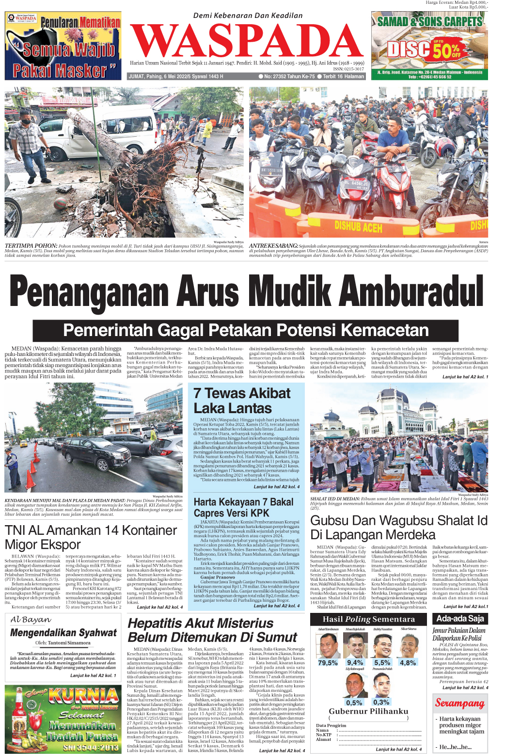 Waspada Jumat 6 Mei 2022 Epaper Harian Waspada