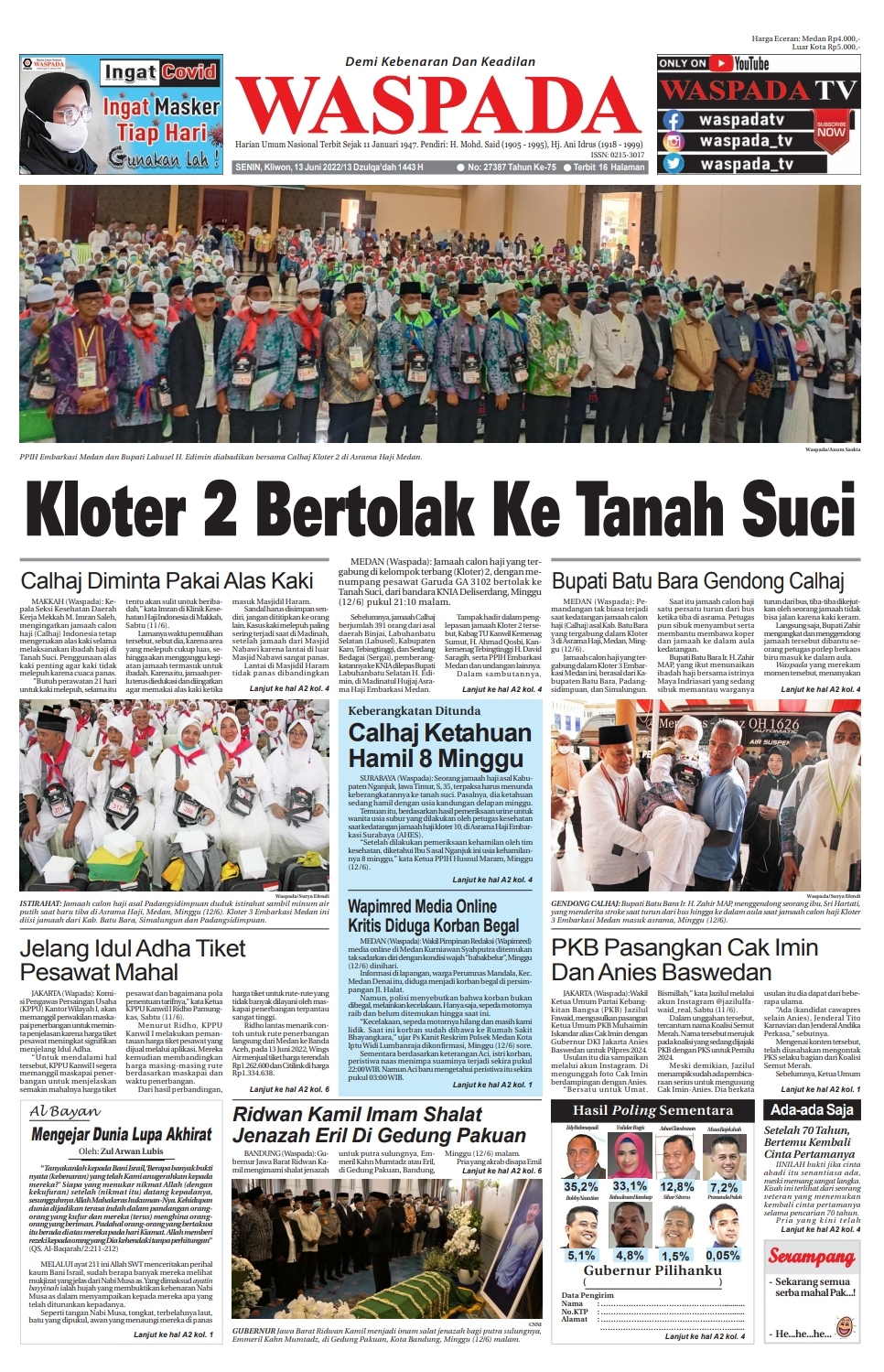 Waspada Senin Juni Epaper Harian Waspada