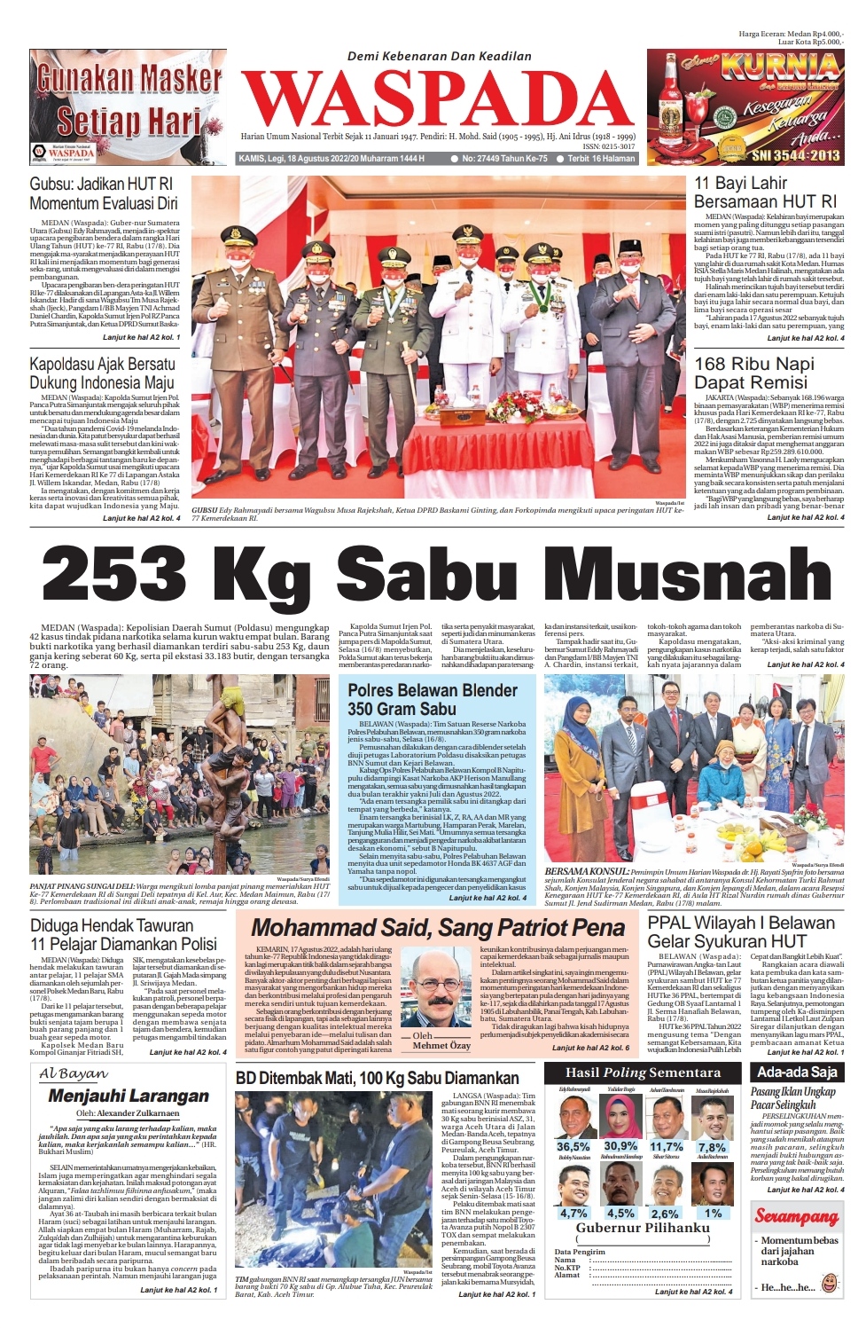 Waspada Kamis Agustus Epaper Harian Waspada