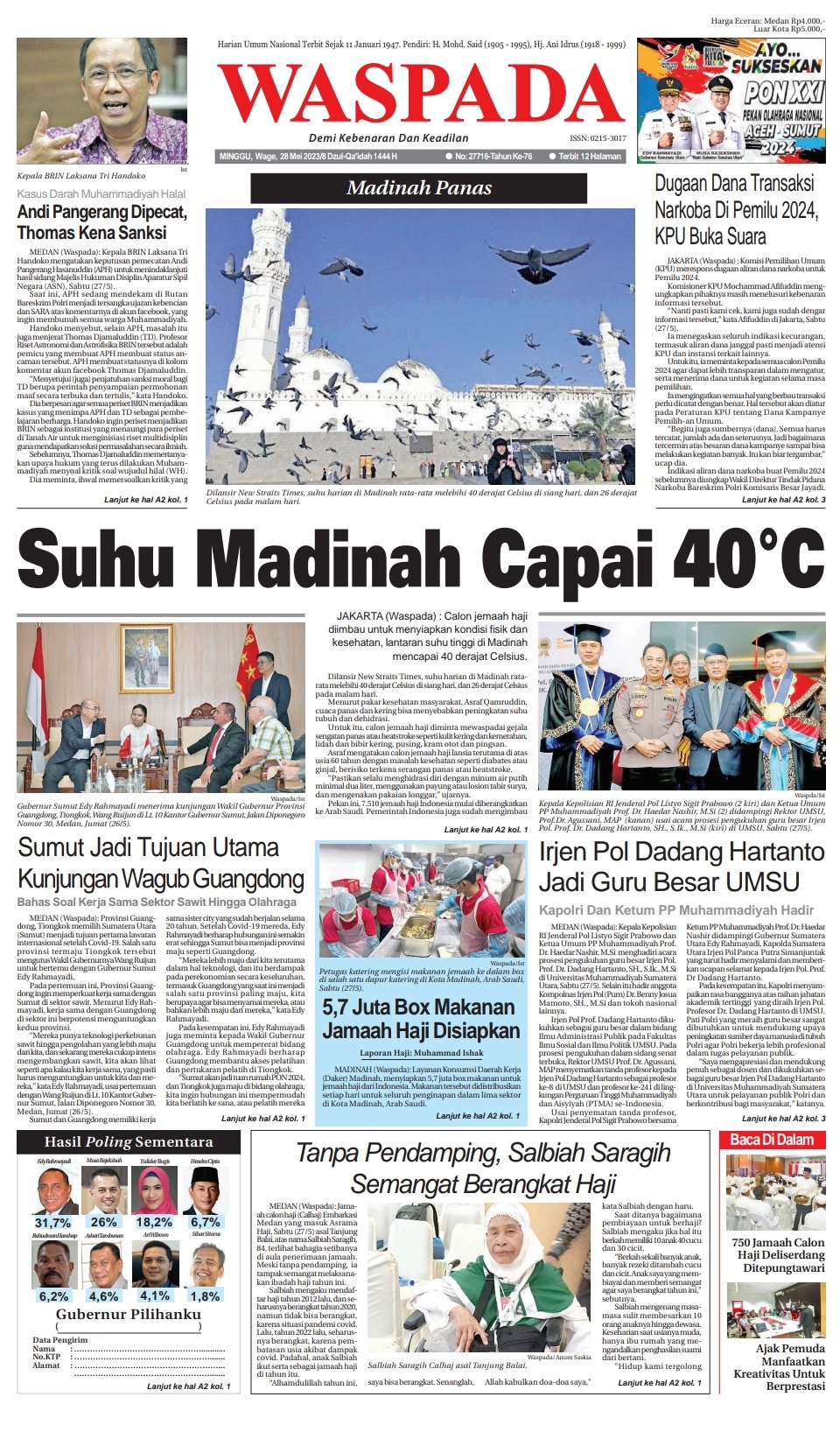 Waspada Minggu Mei Epaper Harian Waspada