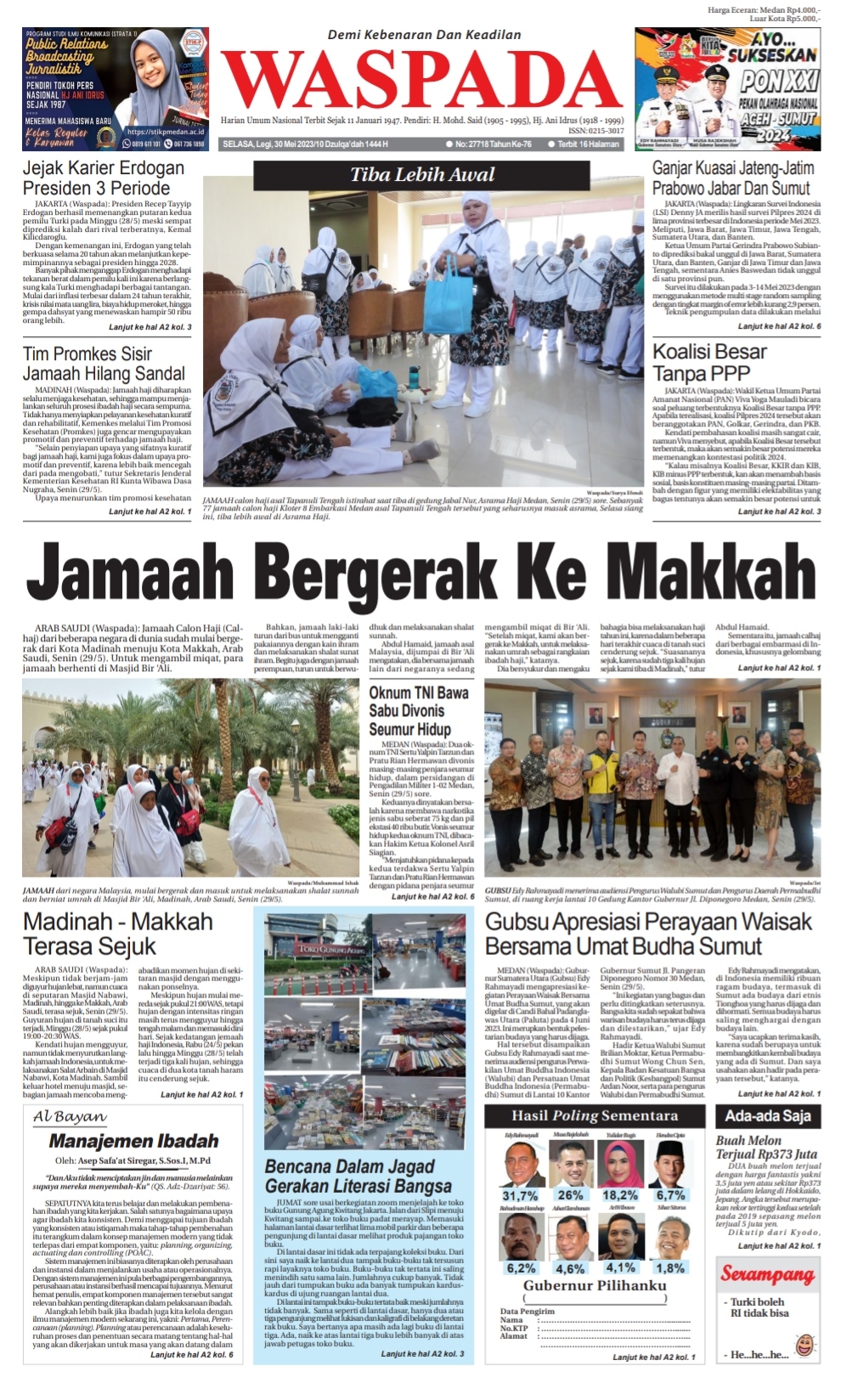 Waspada Selasa 30 Mei 2023 Epaper Harian Waspada