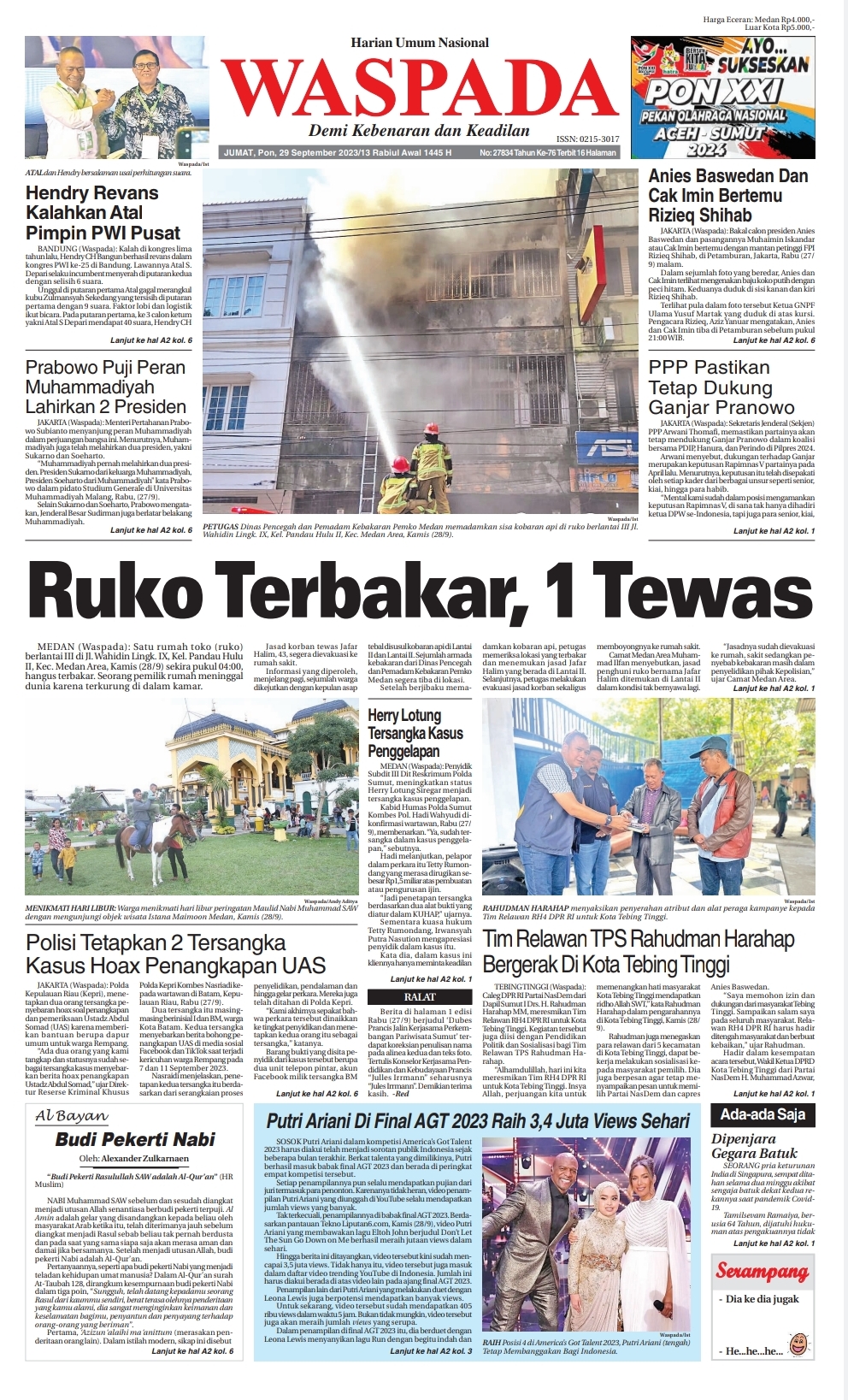 Waspada Jumat September Epaper Harian Waspada