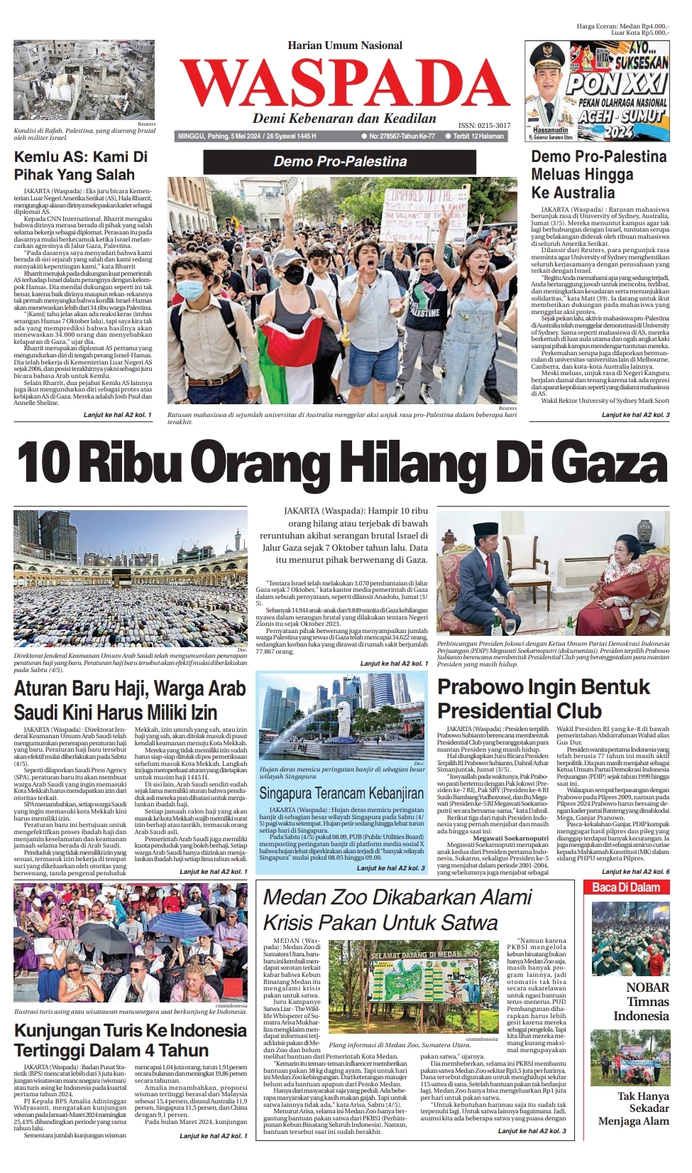 Waspada Minggu Mei Epaper Harian Waspada