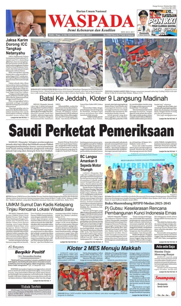 Waspada Rabu 22 Mei 2024 Epaper Harian Waspada